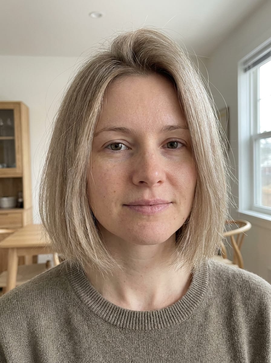 Blonder Bob für feines Haar - Blonde Kurzhaarfrisur